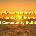 The effect of Online Video games on Social Interaction and Community Building