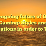 The ongoing future of Online Gaming: Styles and Innovations in order to Watch